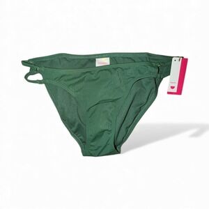 Xhilaration Shade And Shore Green Ribbed Hipster Bikini Bottoms Swimwear, Size M